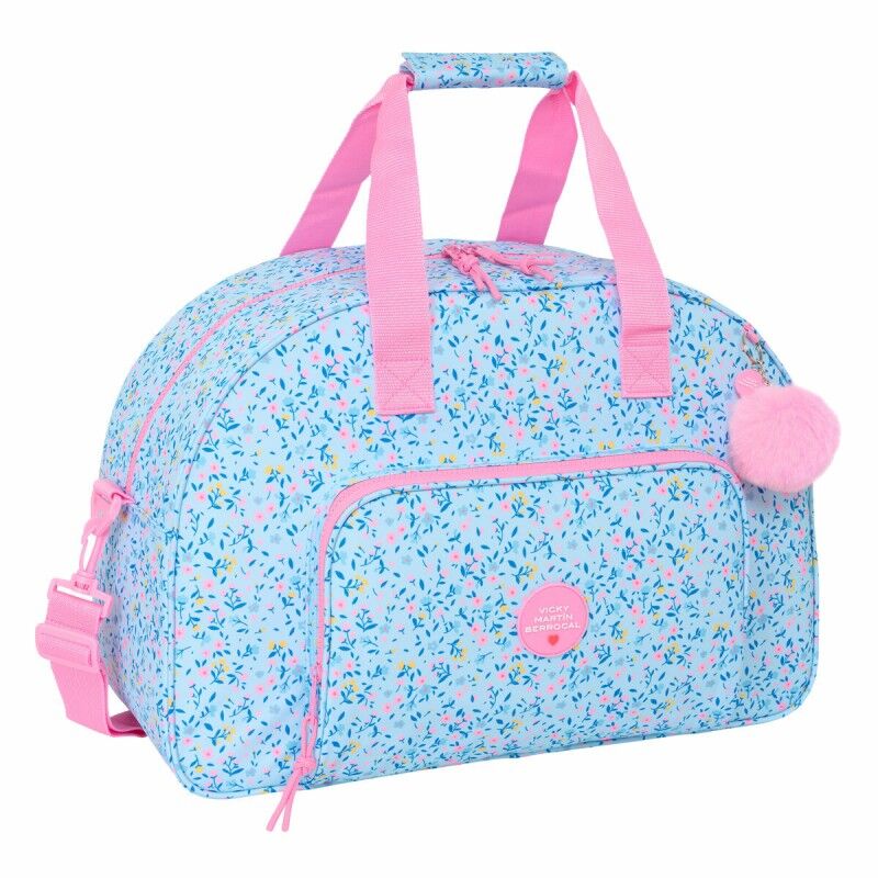 Vicky Martín Berrocal|Saco de Desporto Vicky Martín Berrocal Paraíso Cor de Rosa Azul Claro 48 x 33 x 21 cm Vicky Martín Berrocal|Saco de Desporto Vicky Martín Berrocal Paraíso Cor de Rosa Azul Claro 48 x 33 x 21 cm