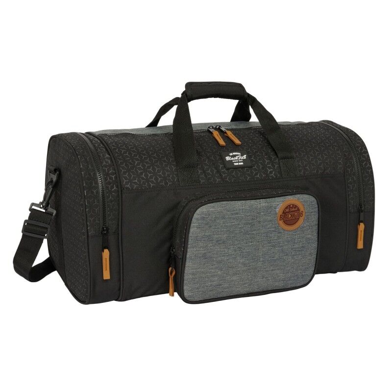 BlackFit8|Saco de Desporto BlackFit8 Old school Preto Cinzento 55 x 26 x 27 cm BlackFit8|Saco de Desporto BlackFit8 Old school Preto Cinzento 55 x 26 x 27 cm