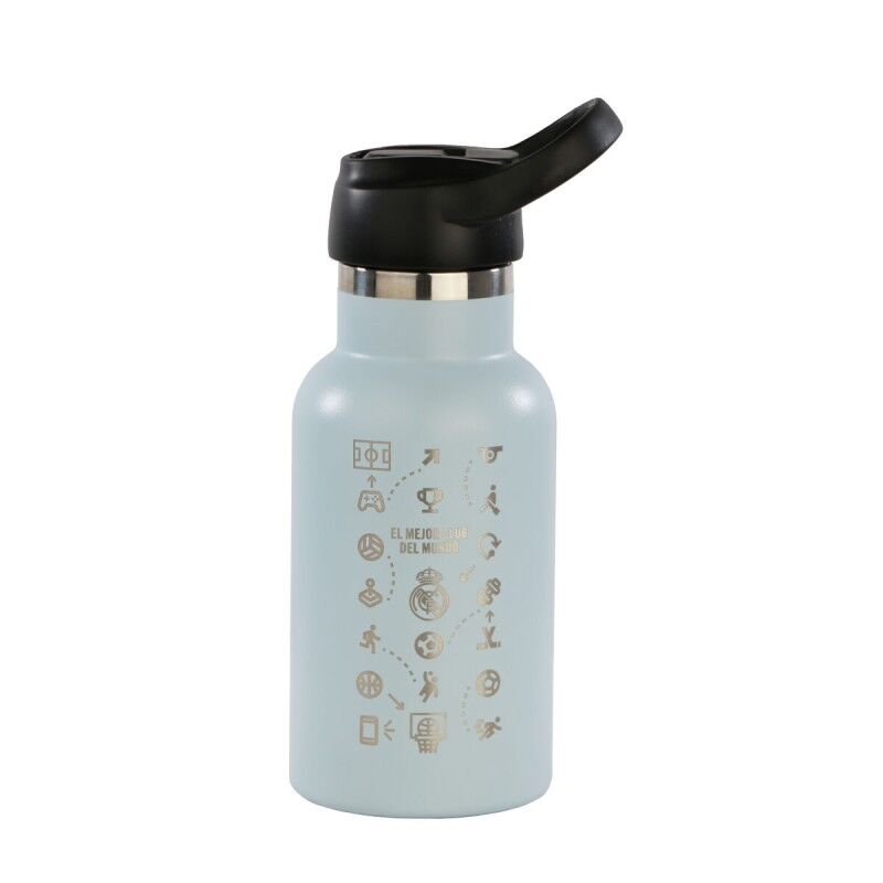 Real Madrid C.F.|Garrafa Térmica Real Madrid C.F. Preto Silicone Aço inoxidável Real Madrid C.F.|Garrafa Térmica Real Madrid C.F. Preto Silicone Aço inoxidável