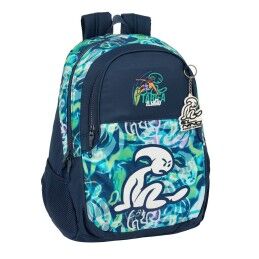 BlackFit8|Mochila Escolar com Rodas Compact BlackFit8 M918 Turquesa 33 X 45 X 22 cm