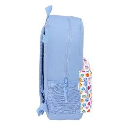 Smiley|Mochila Escolar Smiley Joyful Azul Multicolor 30 x 46 x 14 cm