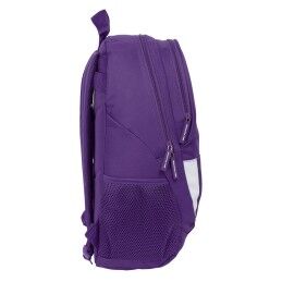 Real Valladolid C.F.|Mochila Escolar Real Valladolid C.F. Branco Roxo 32 x 44 x 16 cm