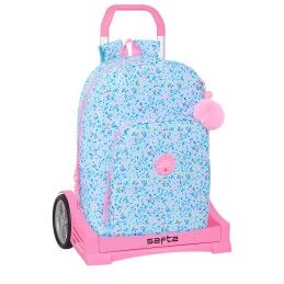 BlackFit8|Mochila Escolar com Rodas 905 BlackFit8 M313G Cor de Rosa (32 x 42 x 15 cm)