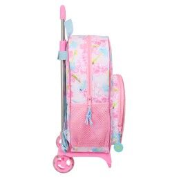Barbie|Mochila Escolar com Rodas Barbie Painterly Cor de Rosa Azul celeste 33 x 42 x 14 cm