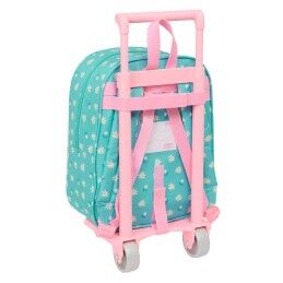 Peppa Pig|Mochila Escolar com Rodas Peppa Pig Pretty flowers Amarelo Menta 22 x 27 x 10 cm