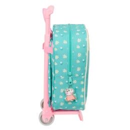 Peppa Pig|Mochila Escolar com Rodas Peppa Pig Pretty flowers Amarelo Menta 22 x 27 x 10 cm