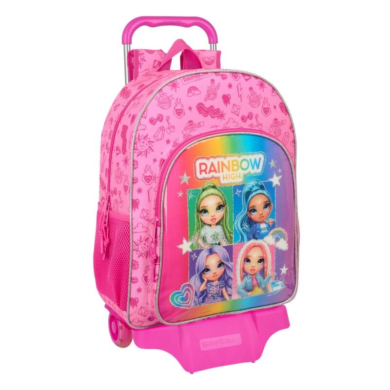 Rainbow High|Mochila Escolar com Rodas Rainbow High Shine Multicolor 33 x 42 x 14 cm