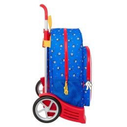 Mickey Mouse Clubhouse|Mochila Escolar com Rodas Mickey Mouse Clubhouse Good day Azul 33 x 42 x 14 cm