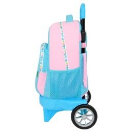 Benetton|Mochila Escolar com Rodas Benetton Unique Cor de Rosa Turquesa 33 x 45 x 22 cm
