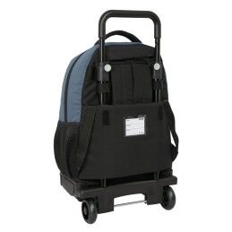 BlackFit8|Mochila Escolar com Rodas BlackFit8 California Azul Preto 33 x 45 x 22 cm