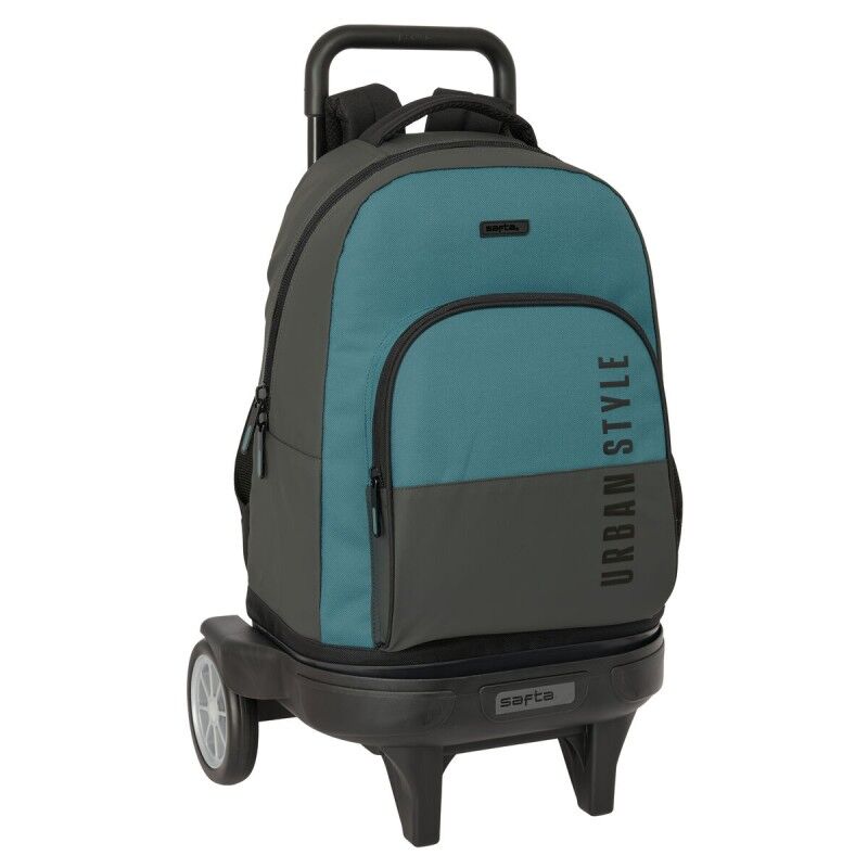 Safta|Mochila Escolar com Rodas Safta Urban style Azul Cinzento 33 x 45 x 22 cm Safta|Mochila Escolar com Rodas Safta Urban style Azul Cinzento 33 x 45 x 22 cm