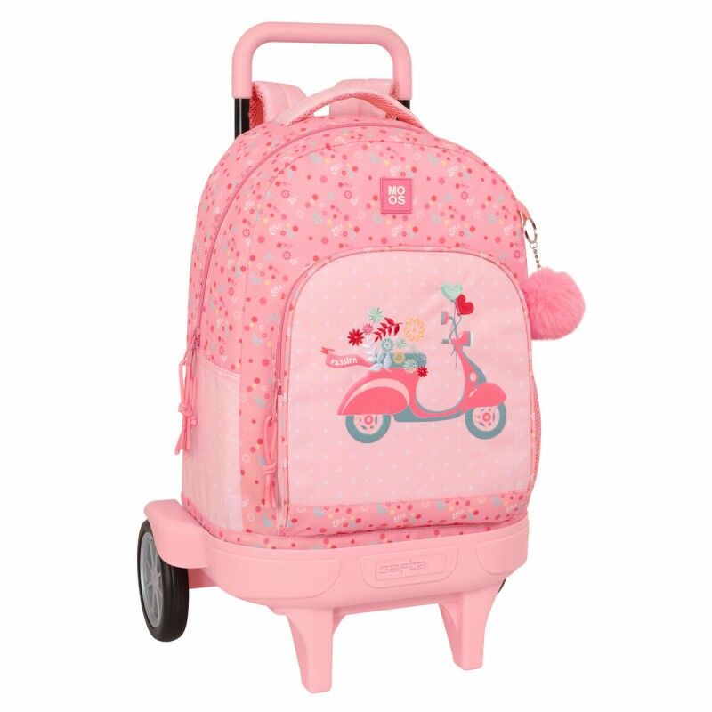 Moos|Mochila Escolar com Rodas Moos Passion Multicolor 33 x 45 x 22 cm