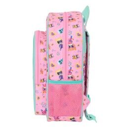 SuperKitties|Mochila Escolar SuperKitties Cor de Rosa Turquesa 26 x 34 x 11 cm