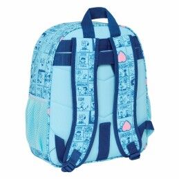 Snoopy|Mochila Escolar Snoopy Love Azul 32 x 38 x 12 cm