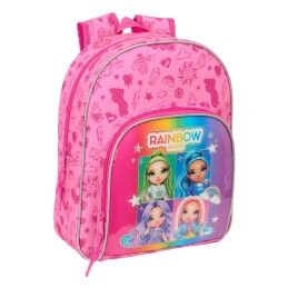 BlackFit8|Mochila Escolar com Rodas 905 BlackFit8 M313G Cor de Rosa (32 x 42 x 15 cm)