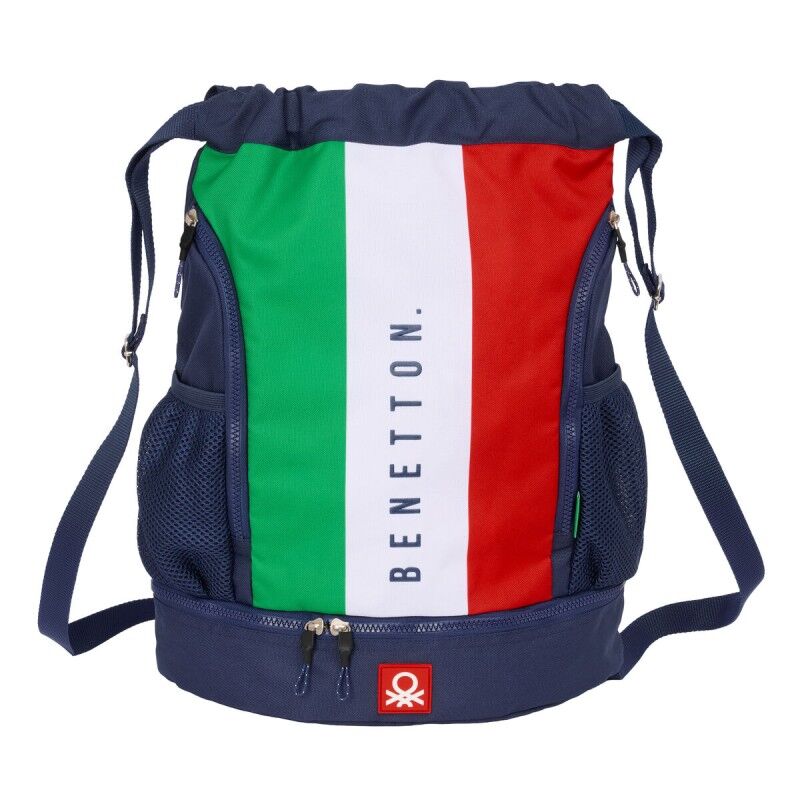 Benetton|Saco Mochila com Cordas Benetton Flag Azul Marinho 35 x 40 x 1 cm