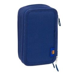 F.C. Barcelona|Estojo Triplo F.C. Barcelona Azul Marinho 12,5 x 19,5 x 5,5 cm 37 Peças