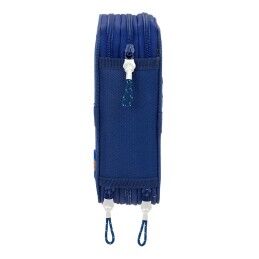 F.C. Barcelona|Estojo Triplo F.C. Barcelona Azul Marinho 12,5 x 19,5 x 5,5 cm 37 Peças