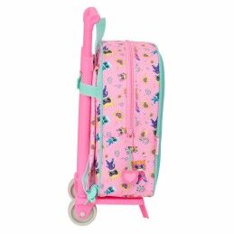 SuperKitties|Mochila Escolar com Rodas SuperKitties Cor de Rosa Turquesa 22 x 27 x 10 cm