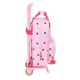 Minnie Mouse|Mochila Escolar com Rodas Minnie Mouse Naive Cor de Rosa 20 x 28 x 8 cm