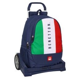 BlackFit8|Mochila Escolar com Rodas 905 BlackFit8 M313G Azul 32 x 42 x 15 cm