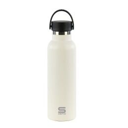 Safta|Garrafa Térmica Safta Nata Branco Silicone Aço inoxidável