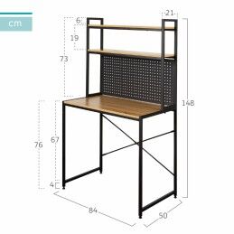 Max Home|Mesa de escritório com prateleiras Max Home Aço Melamina Aglomerado 84 x 148 x 50 cm