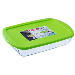 Pyrex|Lancheira Retangular com Tampa Pyrex Cook & store Transparente Silicone Vidro (4,5 L) (4 Unidades)