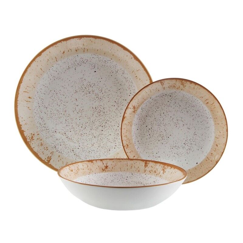Versa|Louça Versa Castanho Porcelana 18 Peças