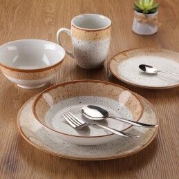 Versa|Louça Versa Castanho Porcelana 18 Peças