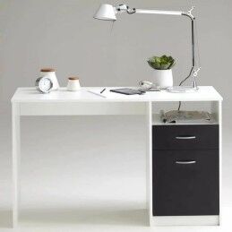 FMD Furniture|Secretária FMD JACKSON  Branco Preto 123 x 76,5 x 50 cm Madeira
