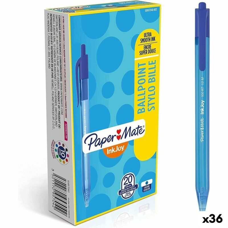 Paper Mate|Caneta Paper Mate Inkjoy 20 Peças Azul 1 mm (36 Unidades) Paper Mate|Caneta Paper Mate Inkjoy 20 Peças Azul 1 mm (36 Unidades)