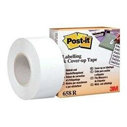 Post-it|Fita Adesiva Post-it 658R Branco 25,4 mm x 17,7 m (6 Unidades)