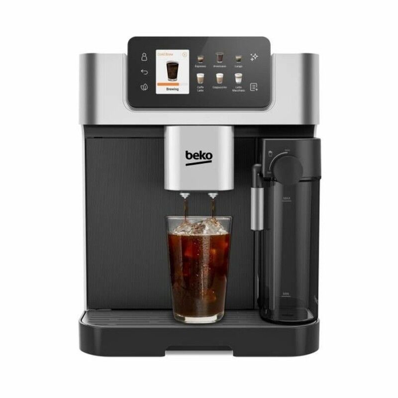 BEKO|Cafeteira Superautomática BEKO CEG7348X Preto Cinzento Prateado BEKO|Cafeteira Superautomática BEKO CEG7348X Preto Cinzento Prateado