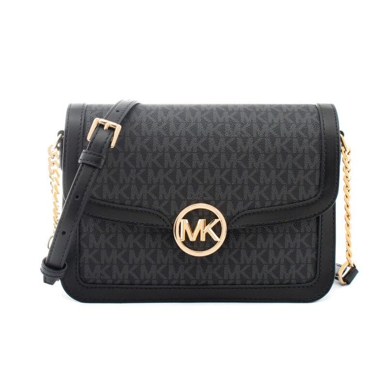 Michael Kors|Mala a Tiracolo Michael Kors Leida Preto 23 x 16 x 7 cm Michael Kors|Mala a Tiracolo Michael Kors Leida Preto 23 x 16 x 7 cm