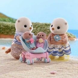 Sylvanian Families|Figura articulada Sylvanian Families La familia de las nutrias marinas animais