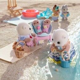 Sylvanian Families|Figura articulada Sylvanian Families La familia de las nutrias marinas animais
