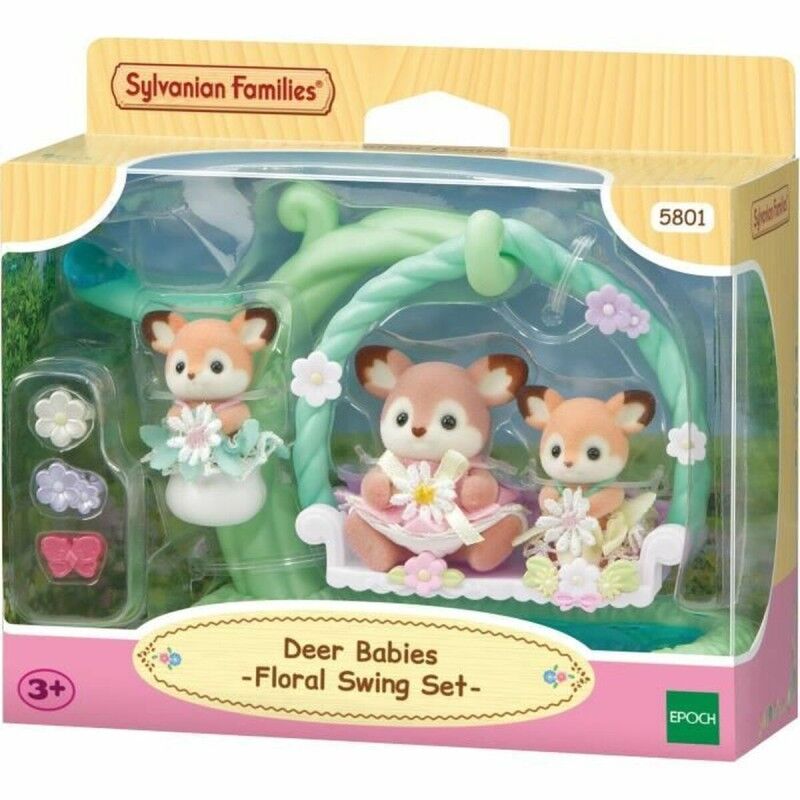 Sylvanian Families|Figura articulada Sylvanian Families Ciervo bebé y columpio animais Sylvanian Families|Figura articulada Sylvanian Families Ciervo bebé y columpio animais