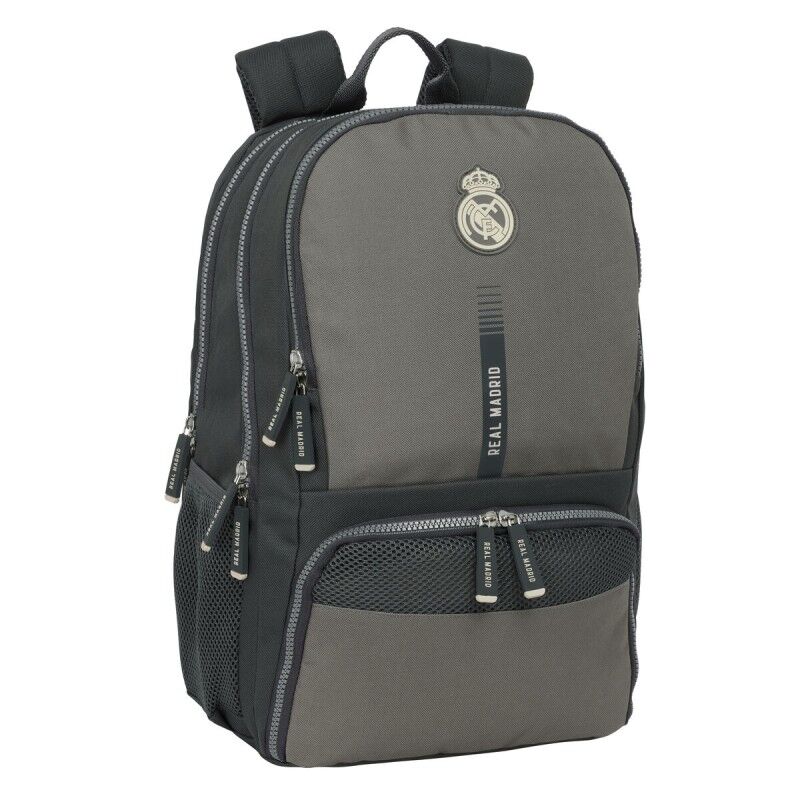 Real Madrid C.F.|Mochila Escolar Real Madrid C.F. Cinzento 30 x 42 x 17 cm