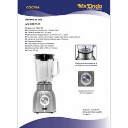 Mx Onda|Batedora de Copo Mx Onda MXBBE2120 Aço 1000 W