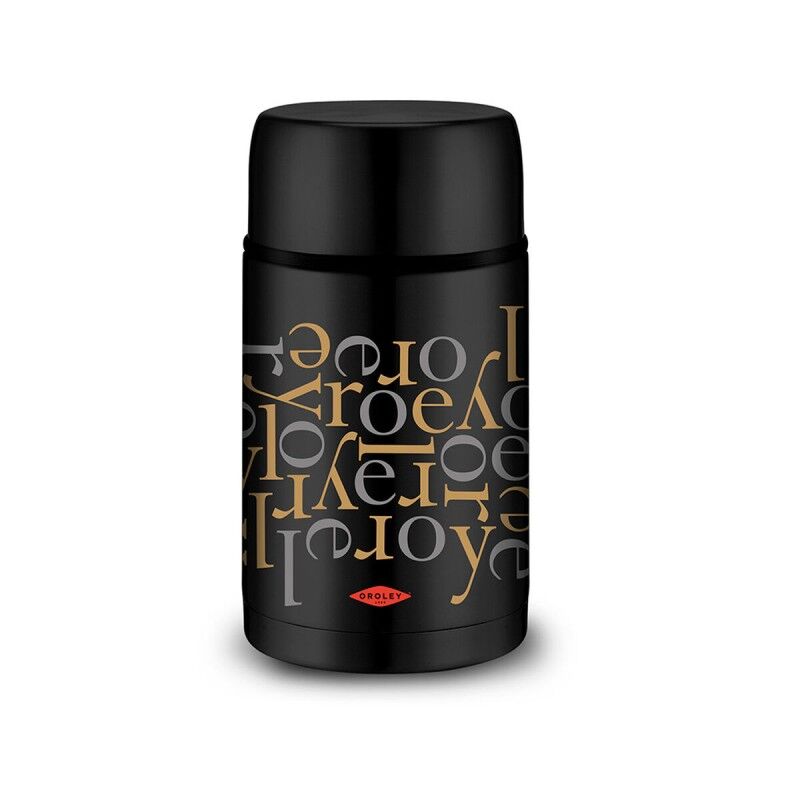 Oroley|Recipiente Térmico para Alimentos Oroley Preto Aço inoxidável 1 L Letras Oroley|Recipiente Térmico para Alimentos Oroley Preto Aço inoxidável 1 L Letras