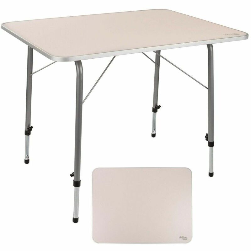 Aktive|Mesa Aktive 80 x 60 cm Branco Dobrável Para campismo Aktive|Mesa Aktive 80 x 60 cm Branco Dobrável Para campismo