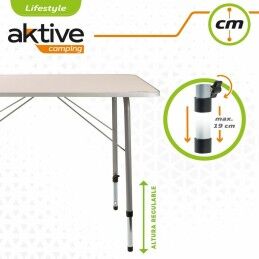 Aktive|Mesa Aktive 80 x 60 cm Branco Dobrável Para campismo