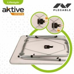 Aktive|Mesa Aktive 80 x 60 cm Branco Dobrável Para campismo