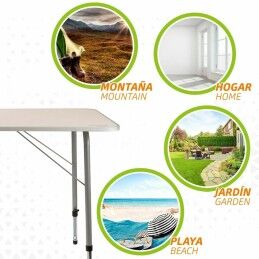 Aktive|Mesa Aktive 80 x 60 cm Branco Dobrável Para campismo