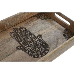 Home ESPRIT|Jogo de Bandejas Home ESPRIT Natural Madeira de mangueira 43,5 x 27 x 5,5 cm (2 Unidades)