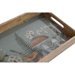 Home ESPRIT|Jogo de Bandejas Home ESPRIT Azul Natural Madeira de mangueira 43,5 x 27 x 5,5 cm (2 Unidades)