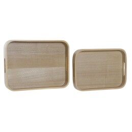 DKD Home Decor|bandeja de aperitivos DKD Home Decor Natural Escandinavo 40 x 30 x 5,5 cm (2 Unidades)