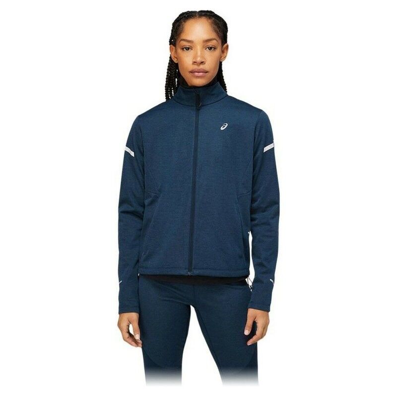 Asics|Casaco de Desporto para Mulher Asics Lite-Show Azul Marinho Asics|Casaco de Desporto para Mulher Asics Lite-Show Azul Marinho