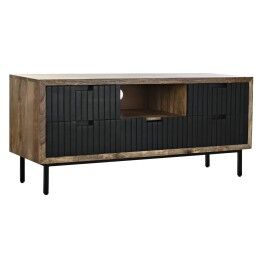 DKD Home Decor|Mesa de apoio DKD Home Decor 49 x 49 x 72 cm Cristal Preto Dourado Metal